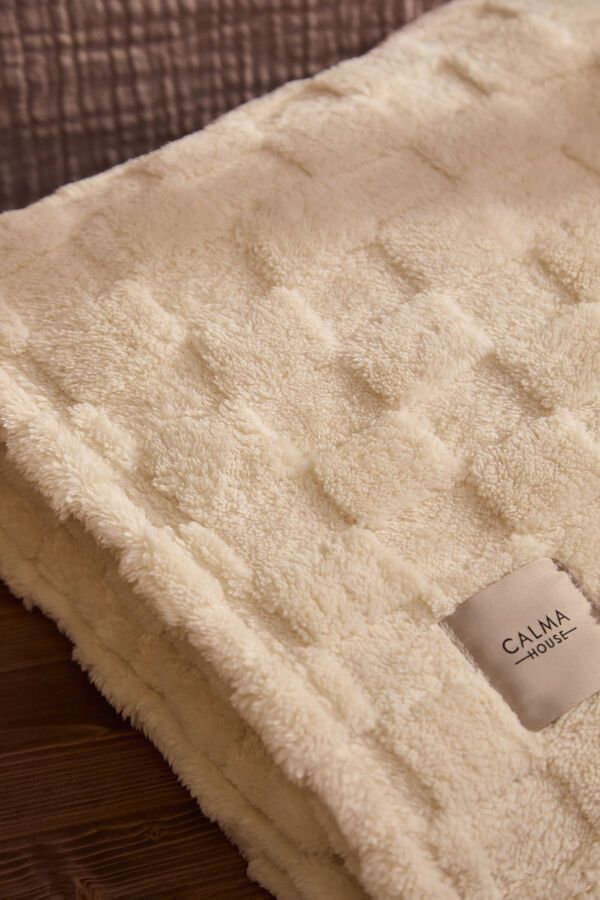 Calma House Xadrez xadrez em tons bege Damero estampado