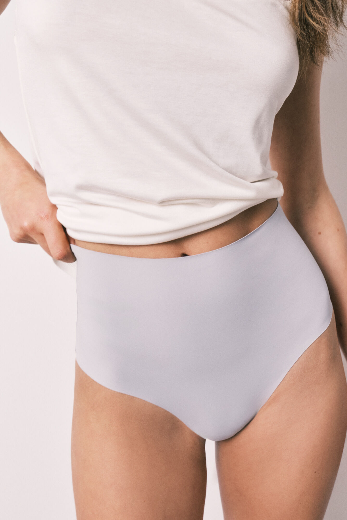 Women'secret Braga reductora alta laser-cut azul 