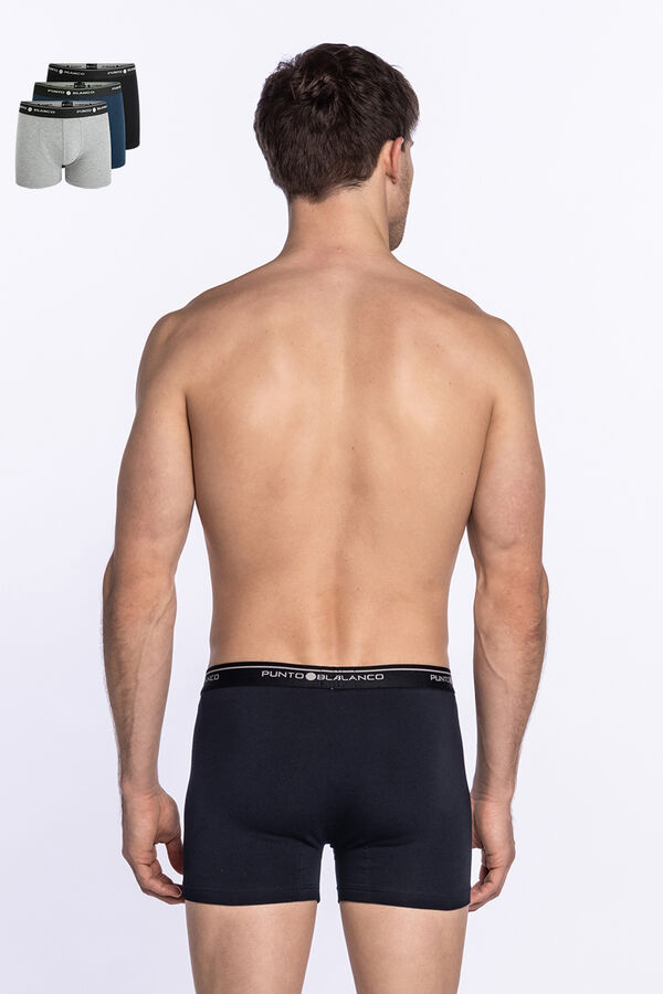 Punto Blanco Pack de 3 boxers de algodão estampado