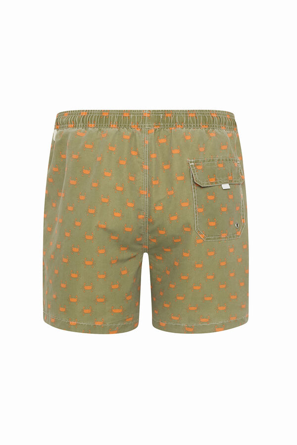 Kiff-Kiff Fato de banho bermuda verde claro com caranguejos verde