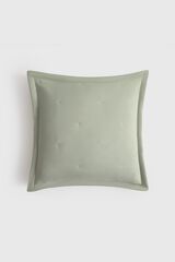 Textura Capa de almofada revers&iacute;vel com bolinhas bordadas verde