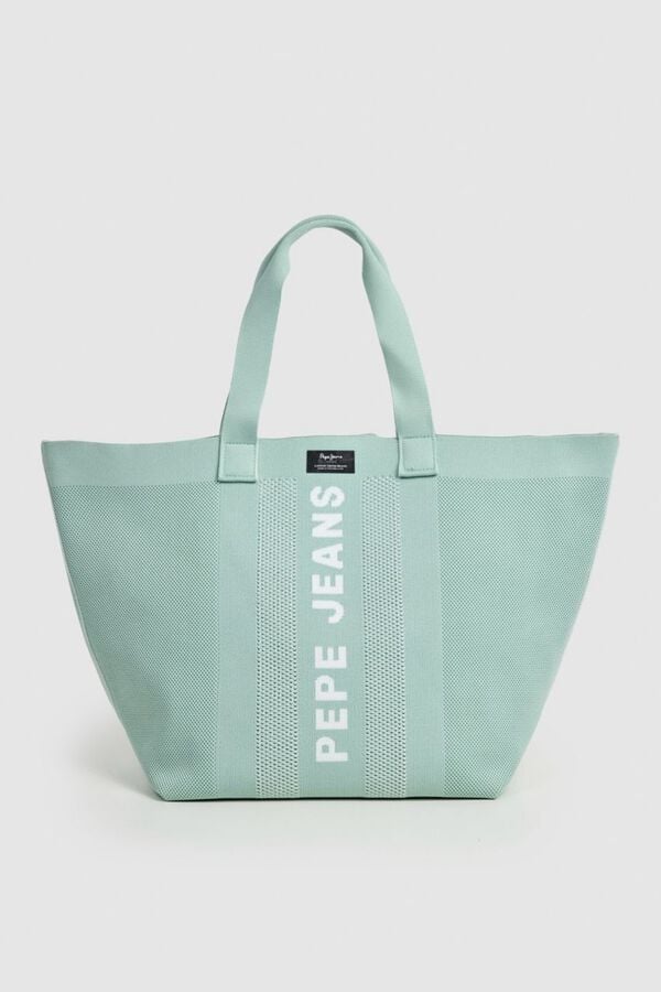 Pepe Jeans Mala tote bag em malha t&eacute;cnica azul