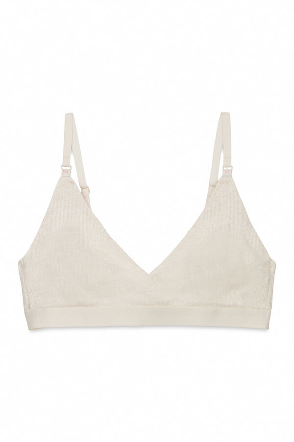 Women'secret Soutien maternity triangular em algod&atilde;o FANTASTIC cru