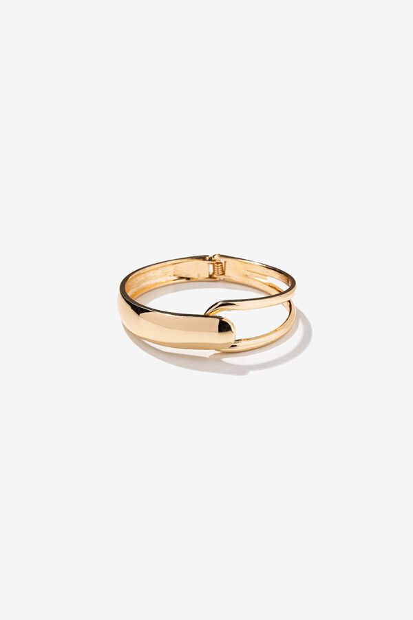 Vilanova Pulseira dourada minimalista estampado