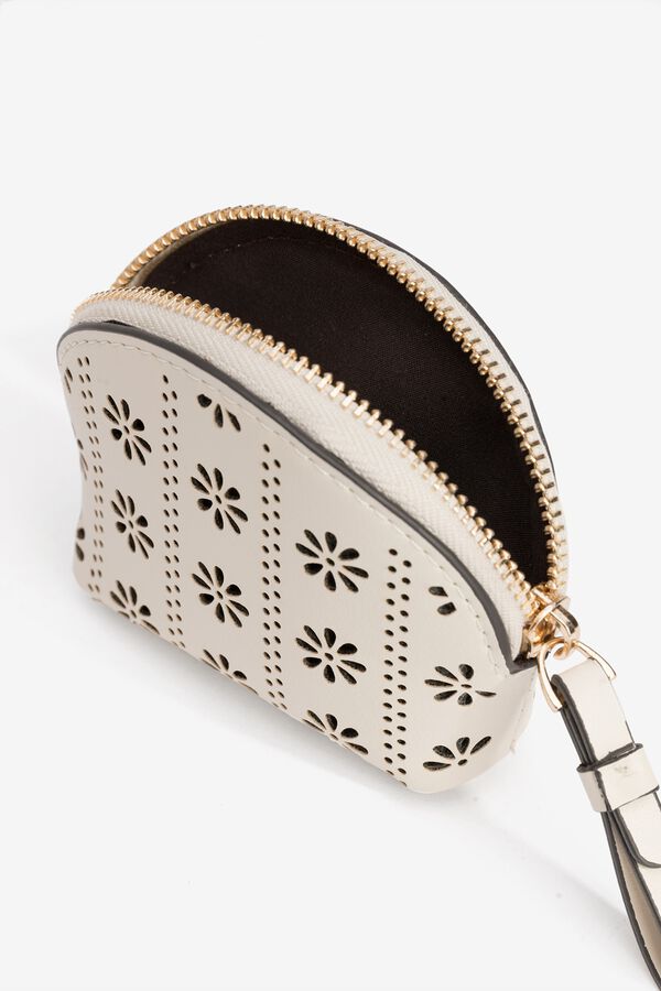 Vilanova Bolsita efecto piel perforada marfil