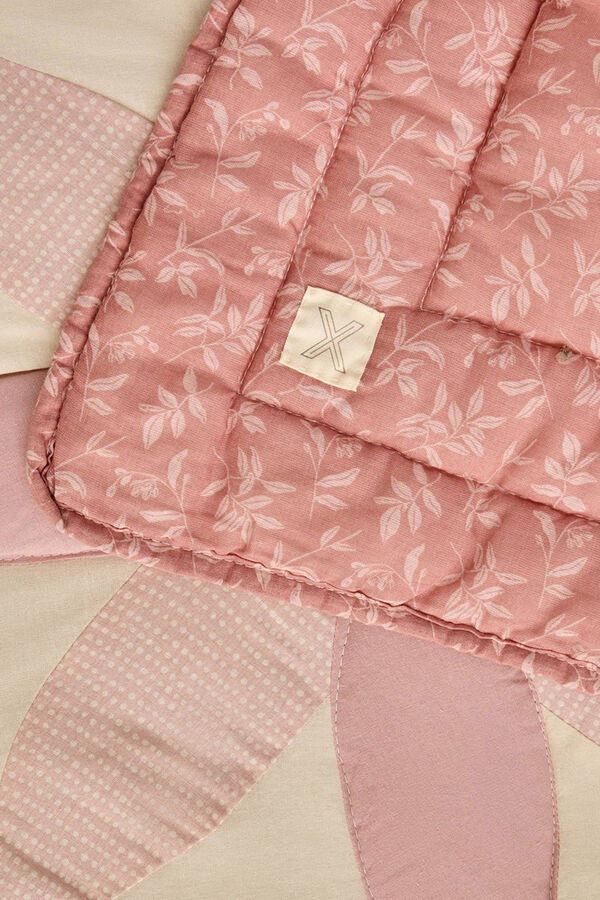 Textura Edredón de patchwork tradicional rosa
