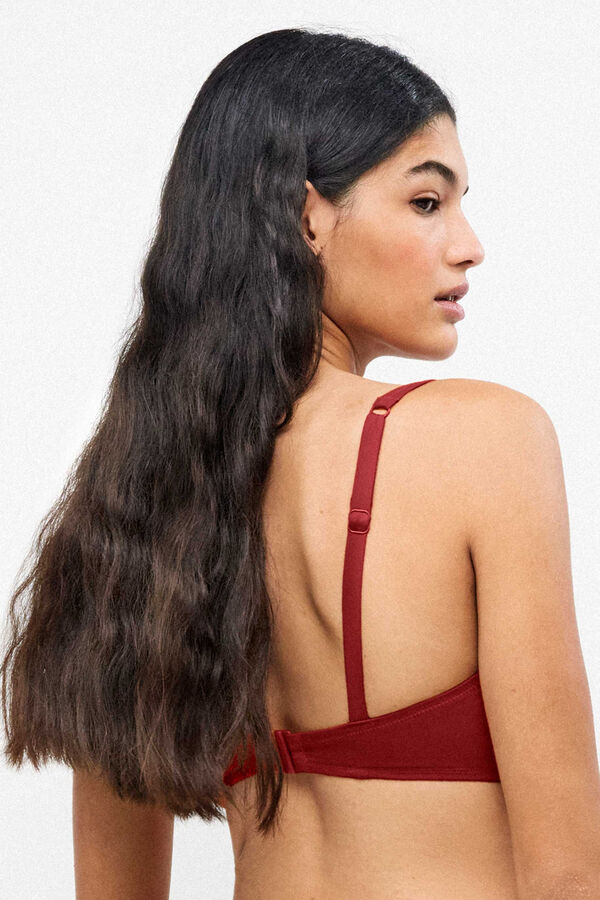 Gisela Top biqu&iacute;ni cl&aacute;ssico efeito cruzado vermelho