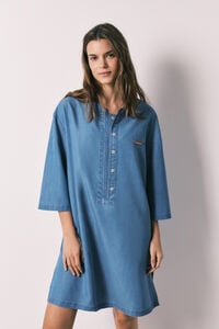 Women'secret Camisola curta em denim leve azul