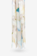 Vilanova Pa&ntilde;uelo con Estampado Floral Brillante blanco