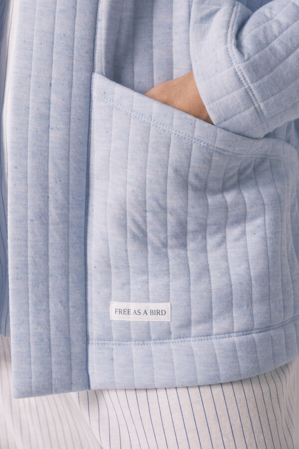 Women'secret Bata curta acolchoada azul azul