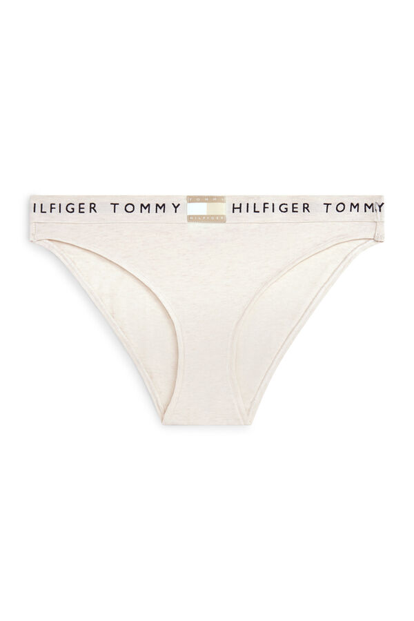 Tommy Hilfiger Braga algod&oacute;n con bandera al tono beige