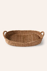 Calma House Tabuleiro Braid 50x35x6 Natural cru