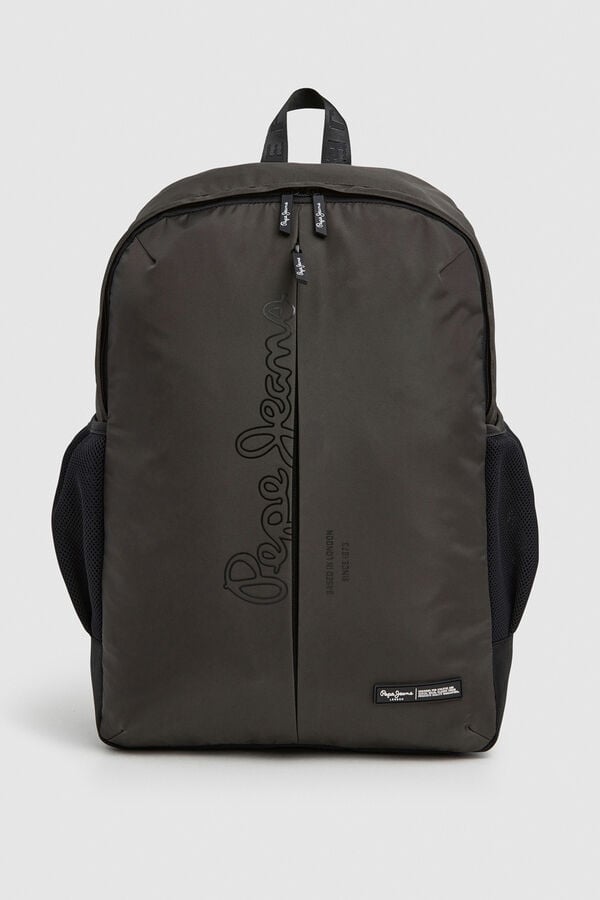 Pepe Jeans Mochila com fecho-éclair central cinzento