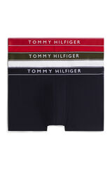Tommy Hilfiger Pack 3 boxers em algod&atilde;o estampado