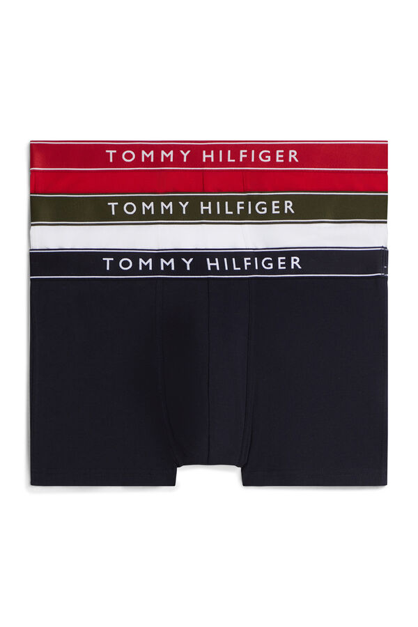 Tommy Hilfiger Pack 3 boxers em algod&atilde;o estampado