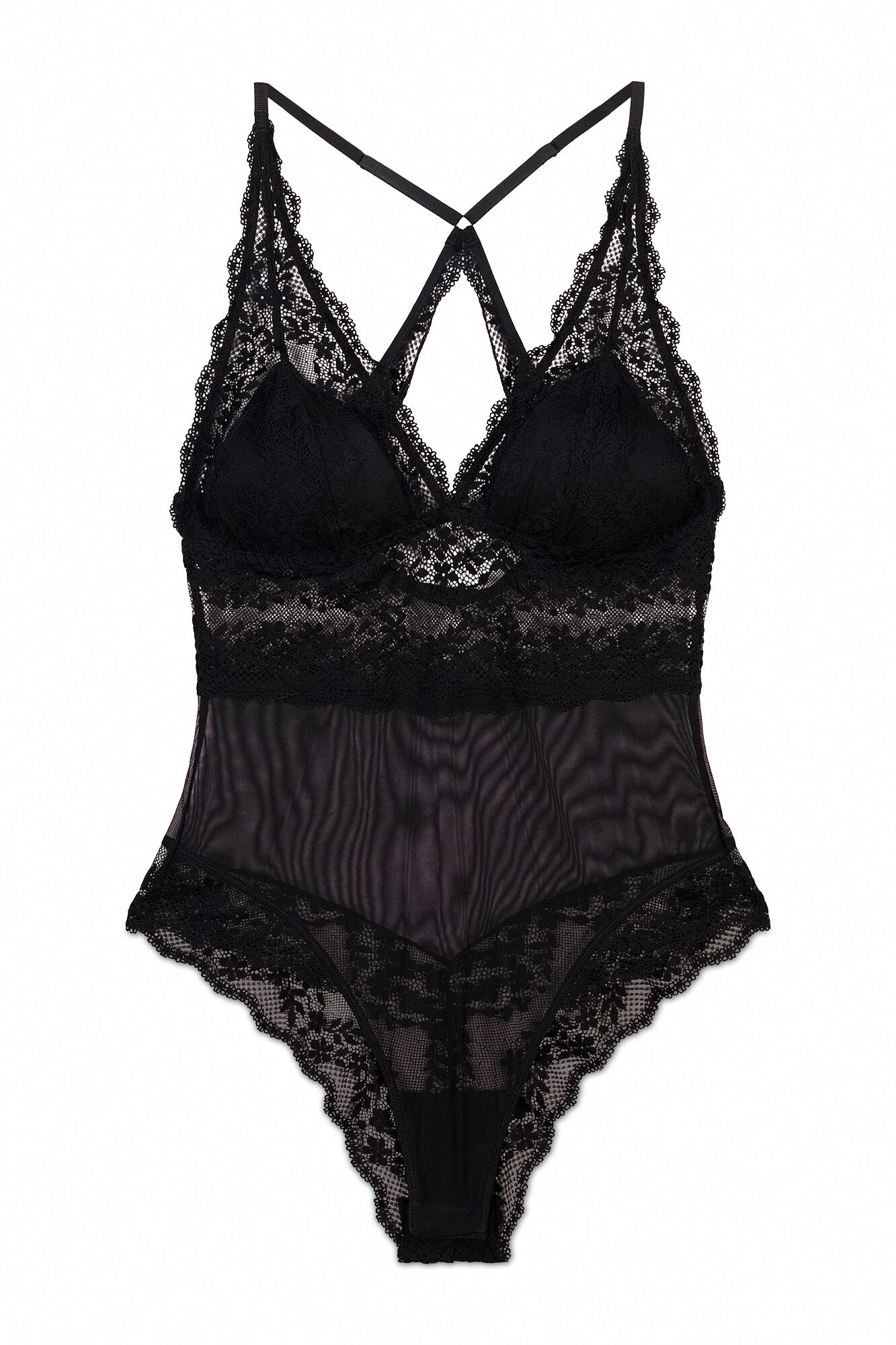 Women'secret Body triangular em microfibra e renda preto