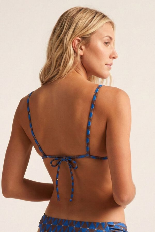 Robin Top Biqu&iacute;ni Halter Flame Vesper estampado