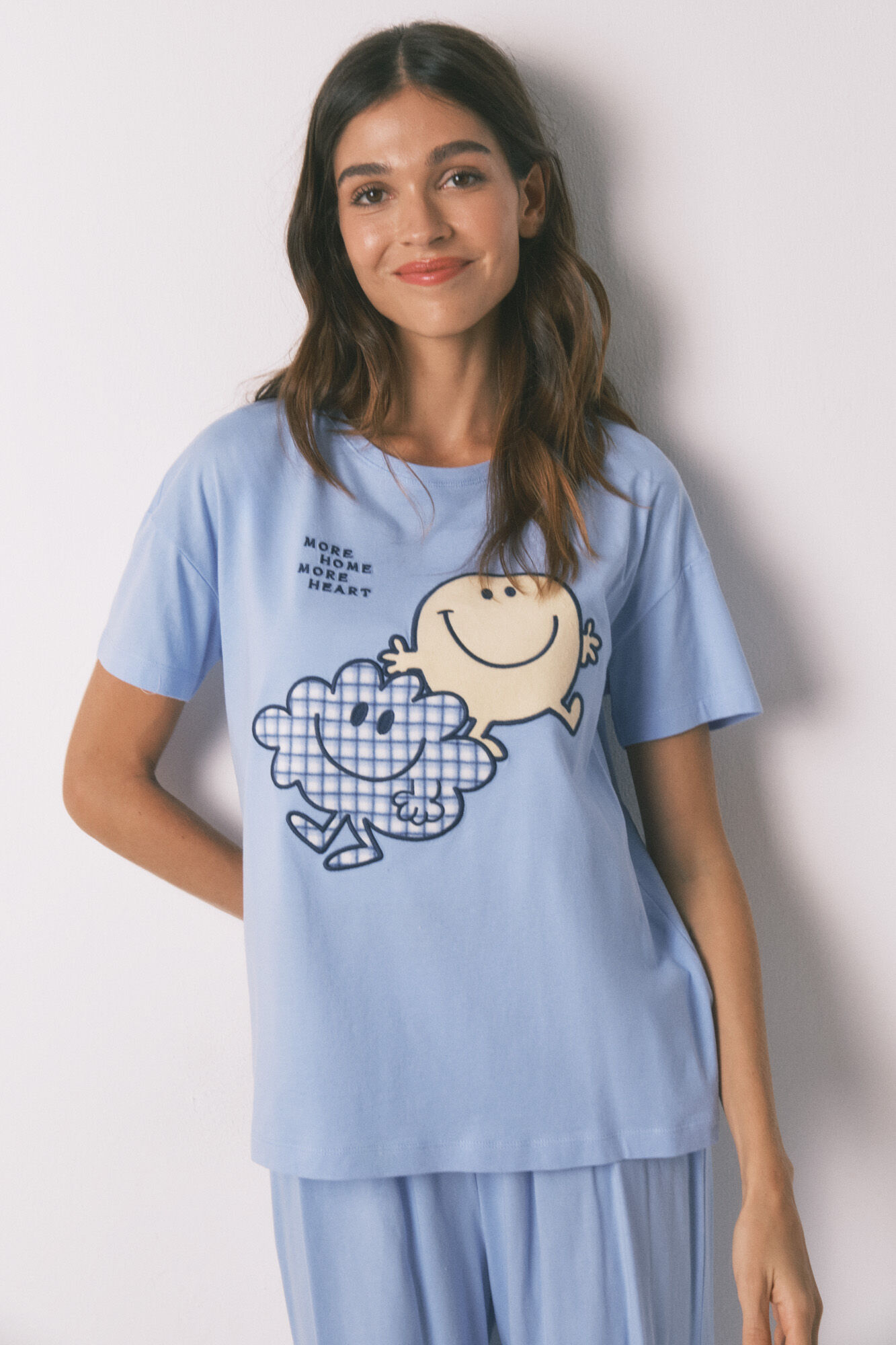 Women'secret Pijama comprido de manga curta SmileyWorld&reg;