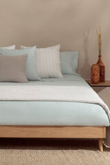 Textura Capa nórdica algodão orgânico. Cama 180-200 cm. azul