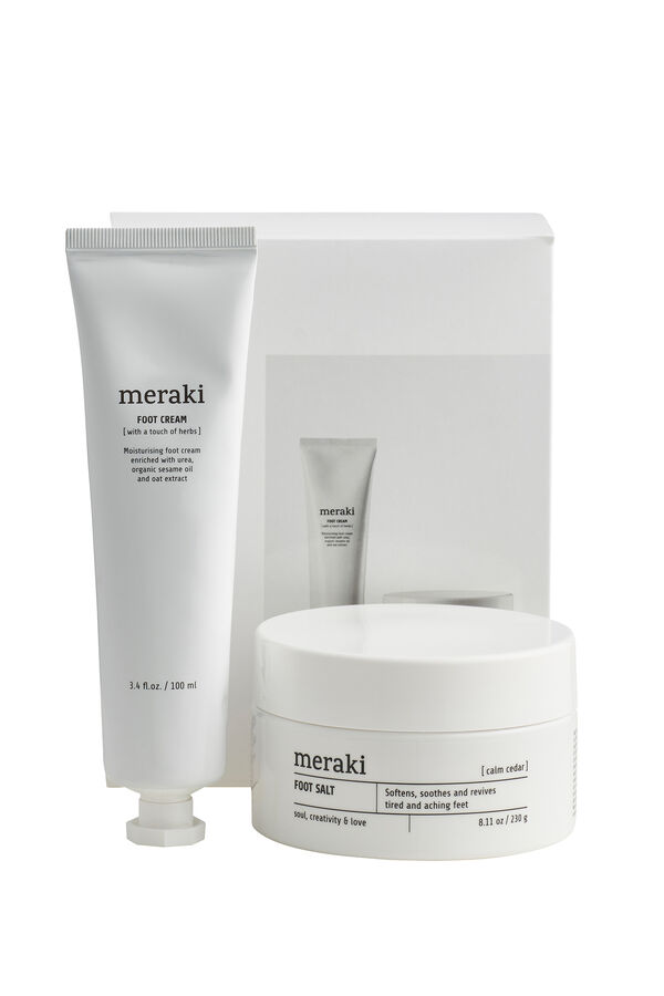 Meraki Kit de presente para cuidados com os p&eacute;s branco