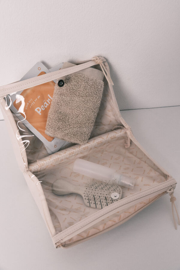 Women'secret N&eacute;cessaire m&eacute;dio com dupla carteira branco bege