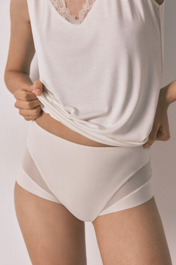 Women'secret Cuecas redutoras altas beges bege