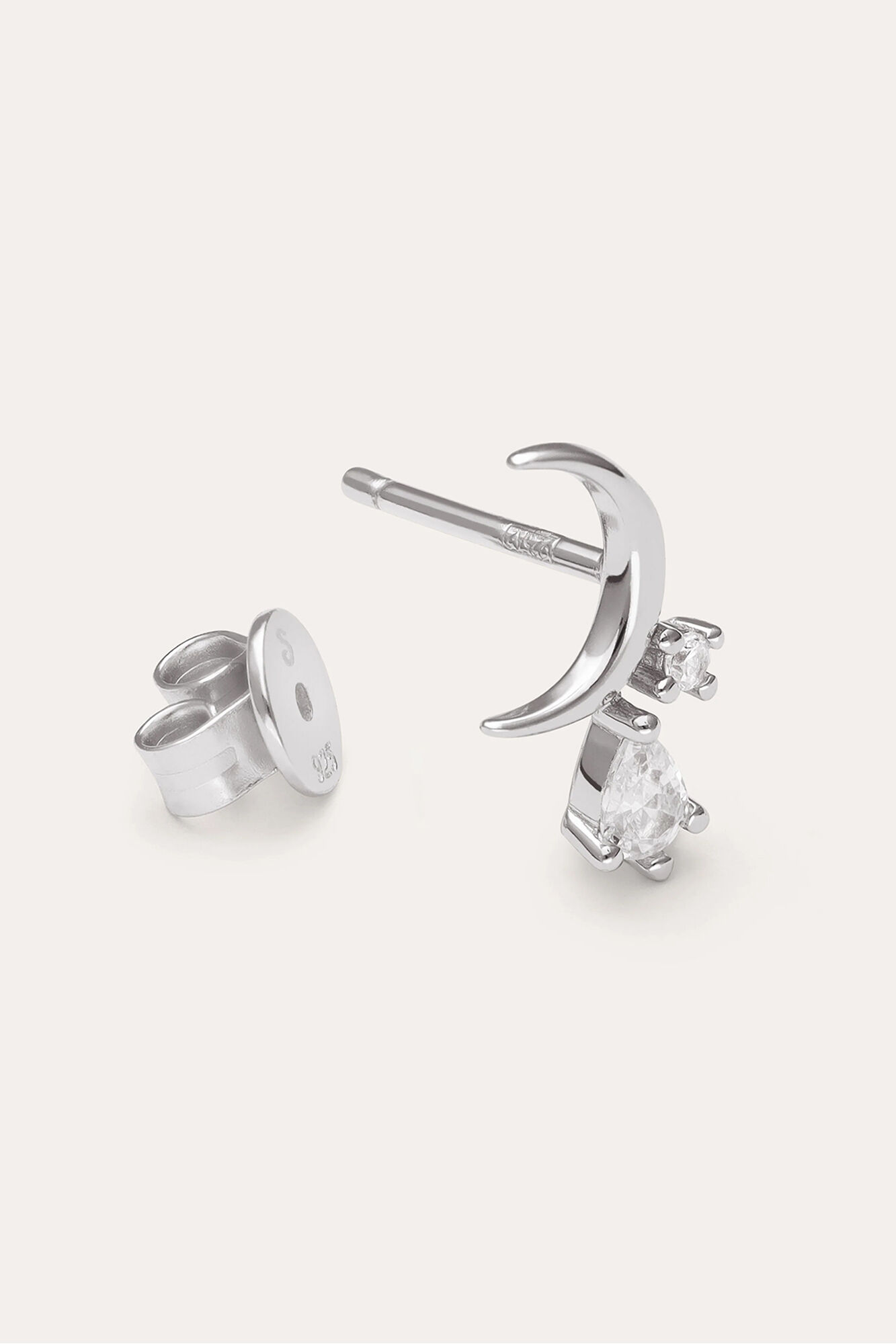 Singularu Pendiente Suelto Luna Spark Plata