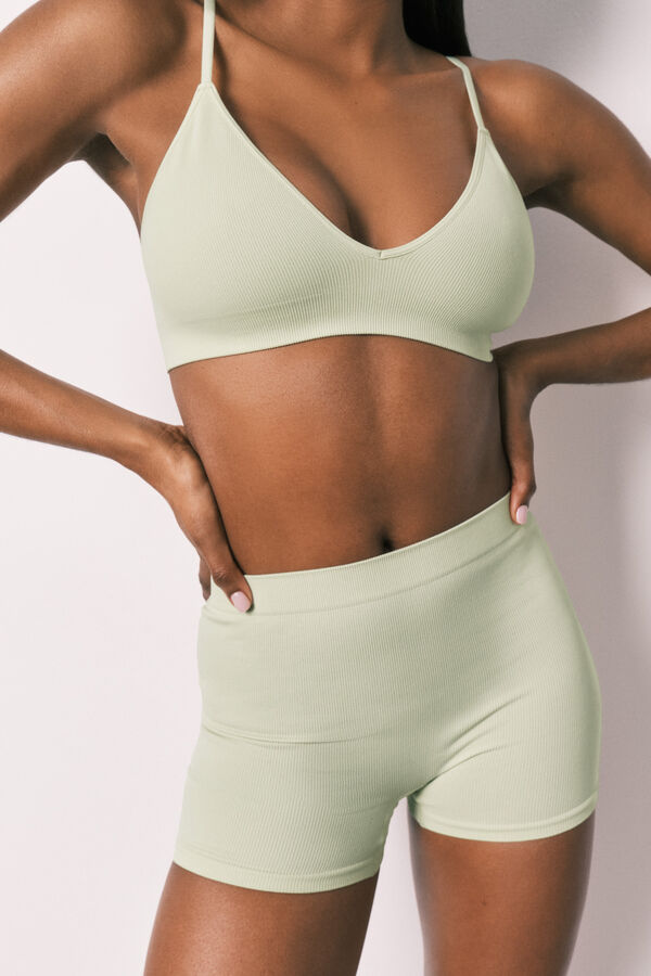Women'secret Boxers sem costura verdes verde