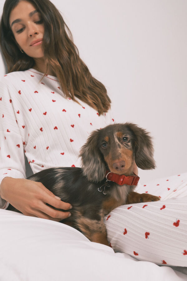 Women'secret Coleira de c&atilde;o com pendente de cerejas vermelha vermelho