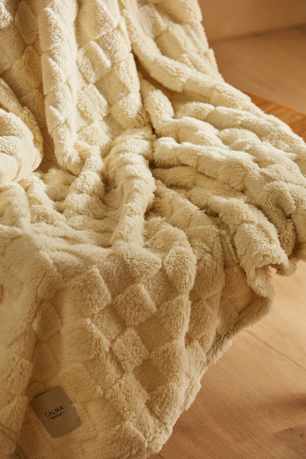 Calma House Xadrez xadrez em tons bege Damero estampado