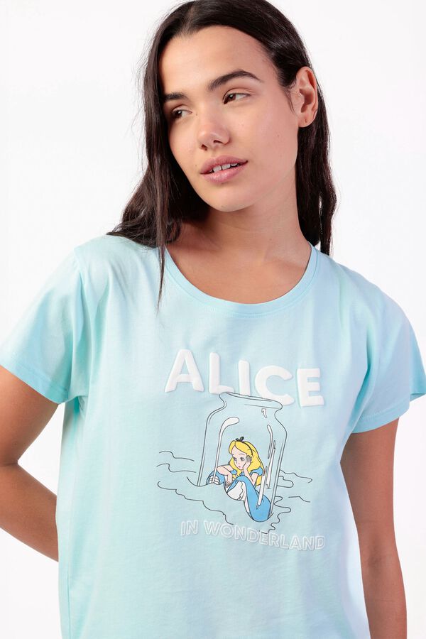 Admas Pijama curto Alice no Pa&iacute;s das Maravilhas frasco azul