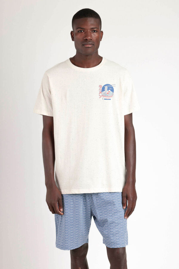 Admas Pijama curto de ramen  branco