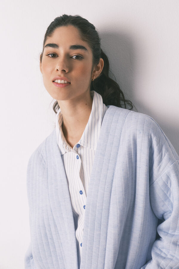 Women'secret Bata curta acolchoada azul azul