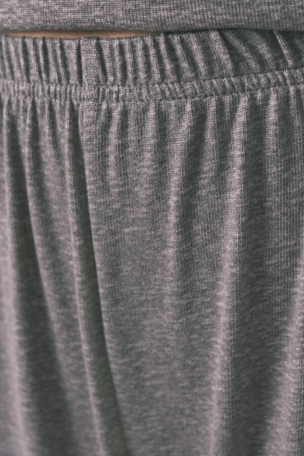 Women'secret Pijama comprido de malha malha Mickey cinzento