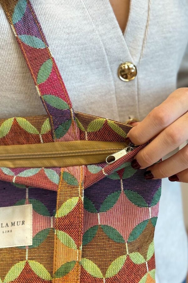 De La Mur Mala pequena com fecho-&eacute;clair Sal estampado