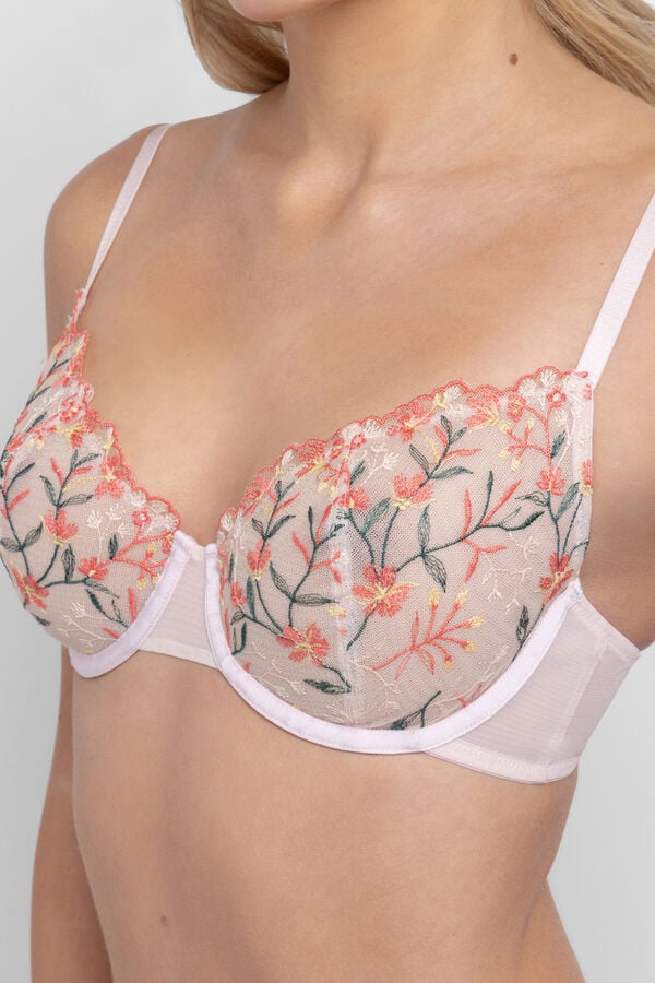 Dorina Sujetador Balconette aros encaje rosa
