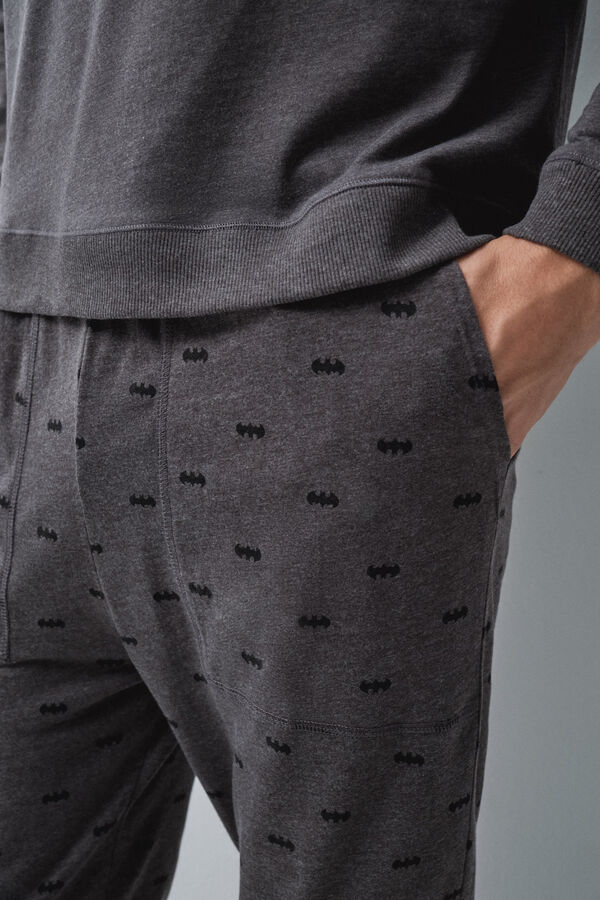 Women'secret Pijama comprido em algod&atilde;o Batman cinzento