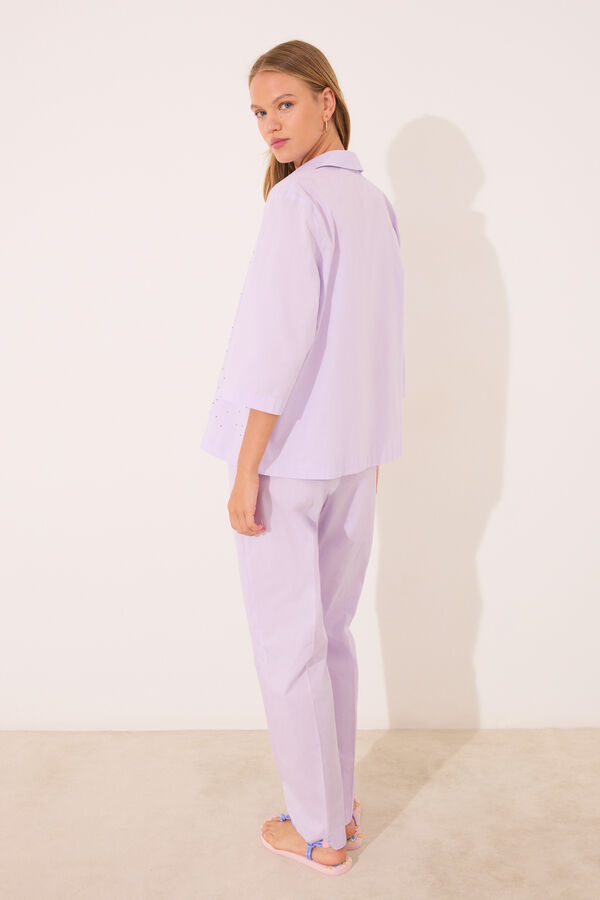 Women'secret Long shirt strass pyjamas  pink