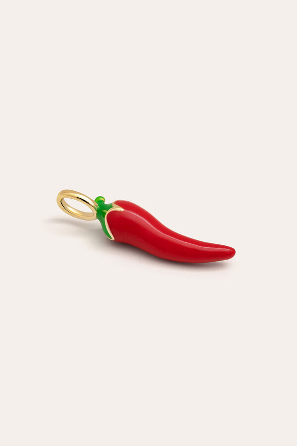 Singularu Charm Chili Pepper Gold Plated estampado