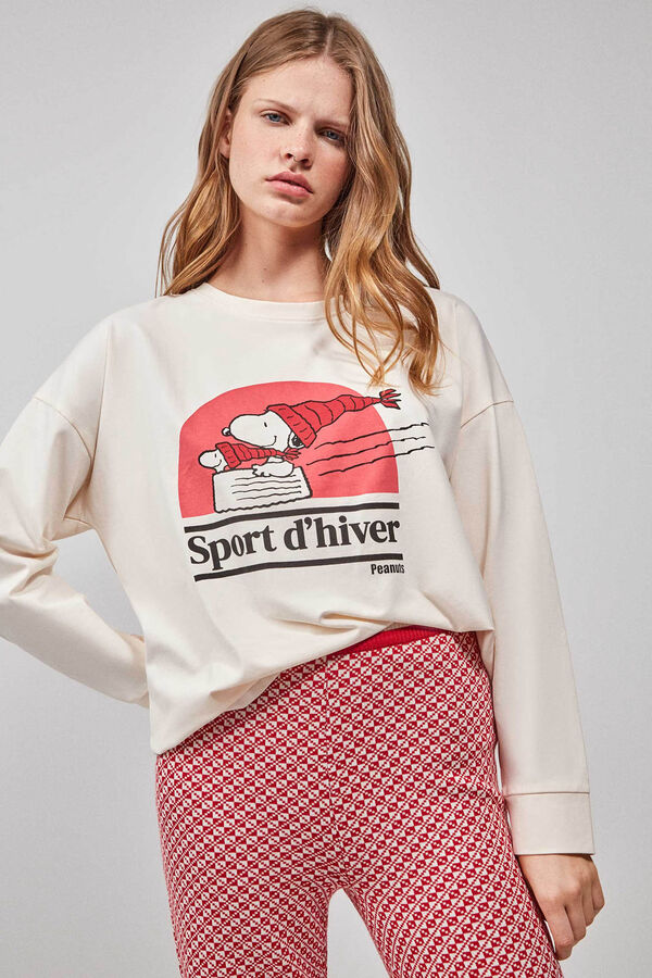 Gisela Camisola pijama manga comprida bege