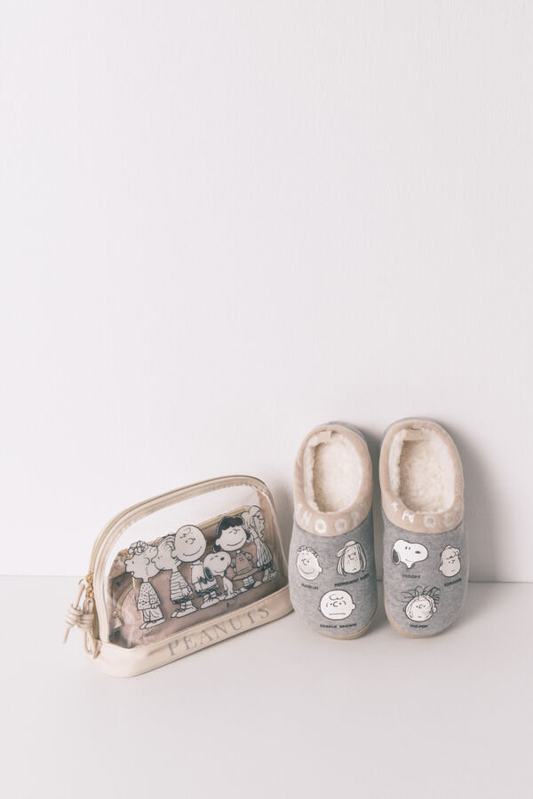 Women'secret Pacote com 3 bolsas de higiene com estampado do Snoopy cru