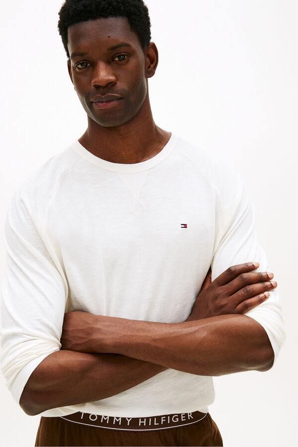 Tommy Hilfiger Pijama largo punto con logo en la cintura estampado