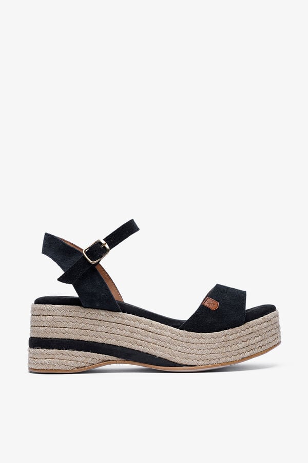 Popa Sand&aacute;lia cunha baixa Meri camur&ccedil;a preto