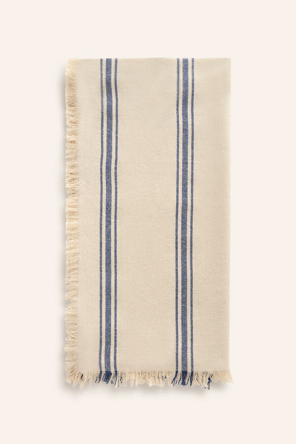 Womensecret Bari blue woven stripe tablecloth blue