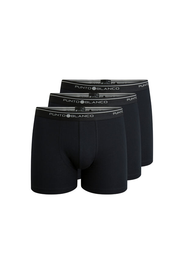 Punto Blanco Pack de 3 boxers de algodão preto