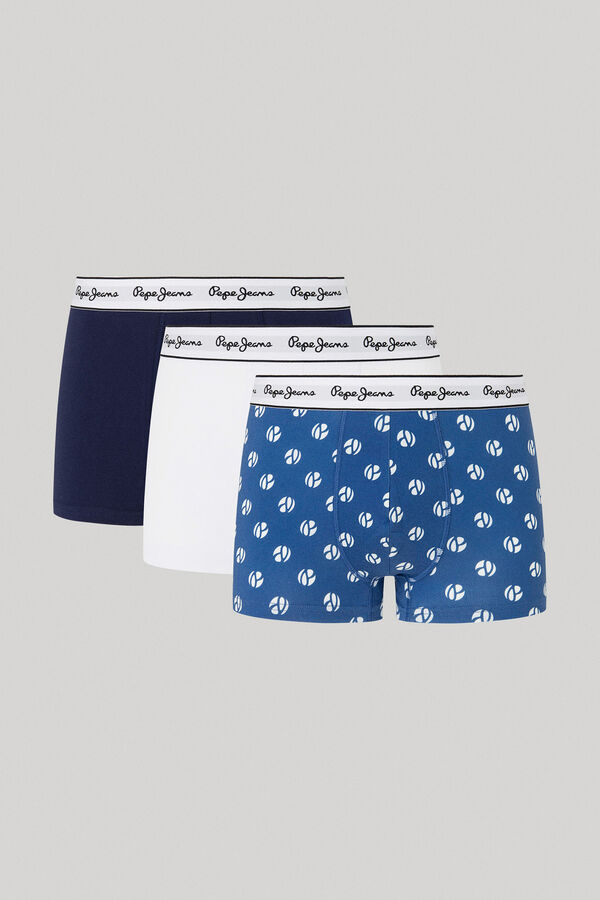 Pepe Jeans Pack de 3 boxers de cintura normal azul