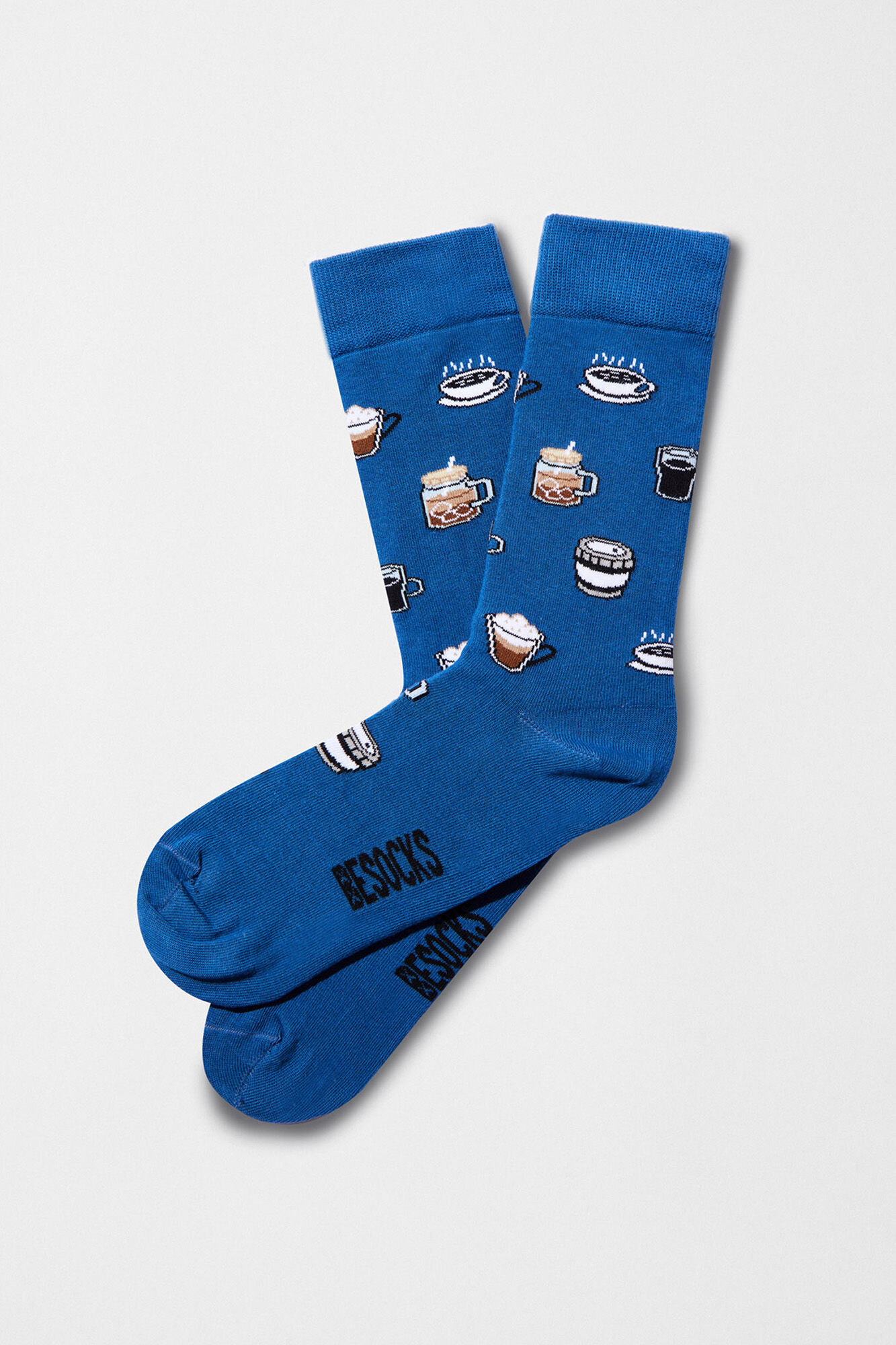 Besocks Meias altas Meias em algod&atilde;o org&acirc;nico caf&eacute;