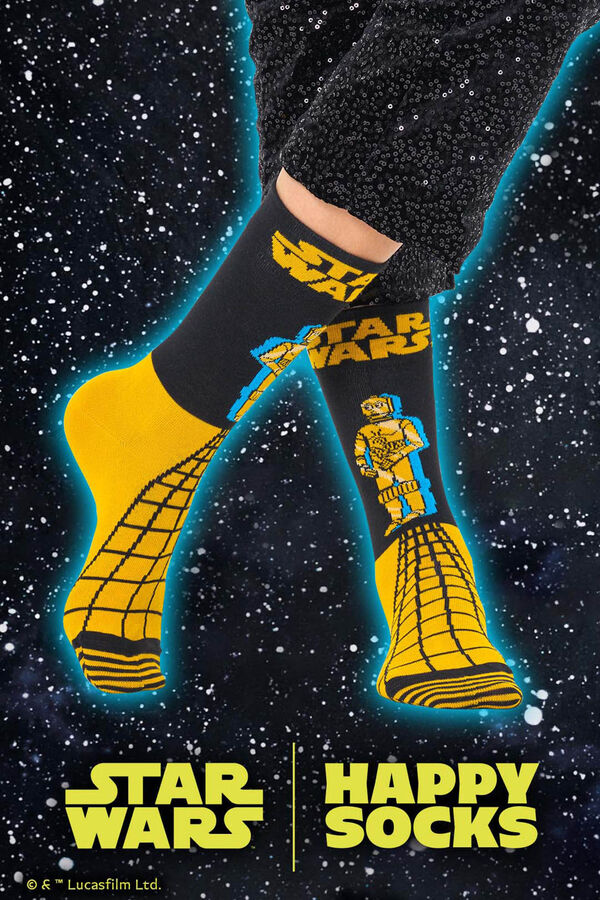 Happy Socks Meias C-3PO de Star Wars preto
