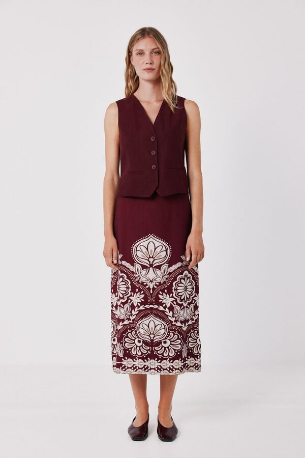 Skirt and gilet set