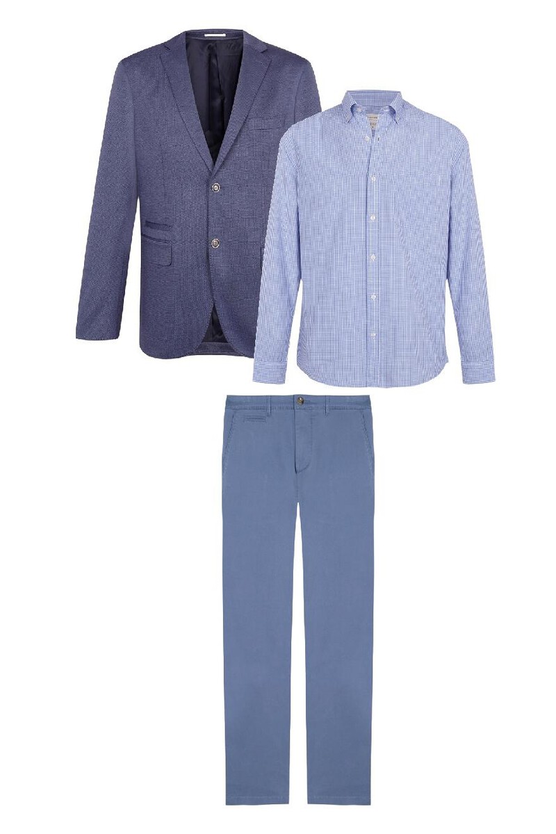 Shirt, chinos and blazer set